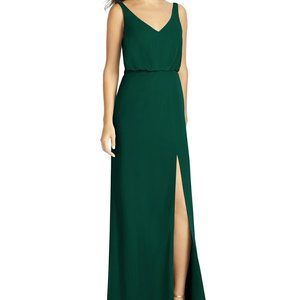 NWT Dessy Group Bridesmaid Blouson Bodice Mermaid Dress in Color Hunter Size 12